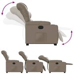 vidaXL Fauteuil inclinable Cappuccino Similicuir