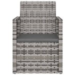 vidaXL Mobilier d'extérieur 3 Pièces avec coussins Résine tressée Gris