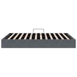 vidaXL Lit de Rangement avec matelas Gris foncé 153 x 203 cm Velours