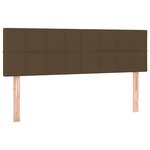 vidaXL Lit ottoman avec matelas et LED marron foncé 140x190 cm tissu