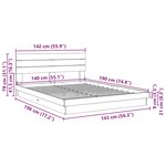 vidaXL Cadre de lit avec tête de lit sans matelas 140x190 cm