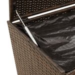 vidaXL Boîte de rangement de jardin et roues marron 283L poly rotin