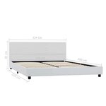 vidaXL Cadre de lit sans matelas blanc similicuir 120x200 cm