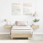 vidaXL Cadre de lit sans matelas chêne sonoma 75x190 cm