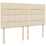 VidaXL Cadre de lit ottoman avec matelas crème 160x200 cm tissu
