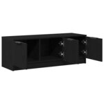 vidaXL Meuble TV Chêne noir 102 x 35 x 36 5 cm Bois d'ingénierie