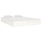 vidaXL Cadre de lit sans matelas blanc bois massif 120x190 cm