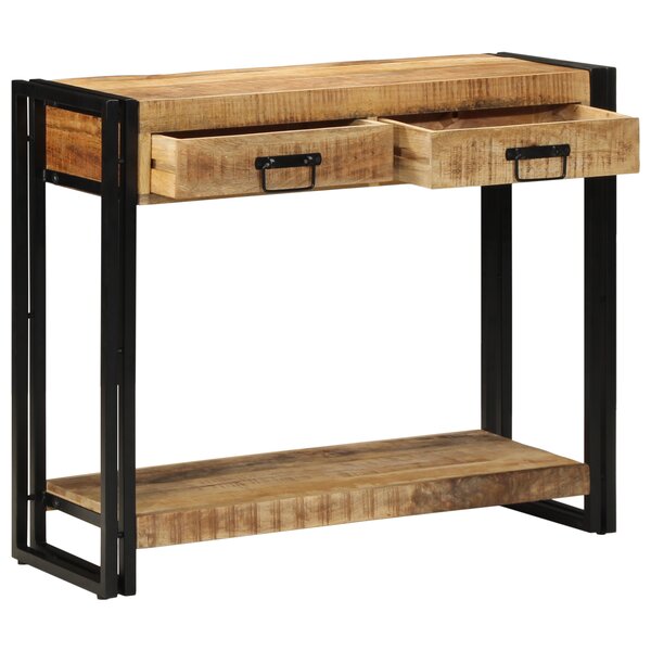 Table console vidaXL 90x33x75 cm en bois de manguier massif