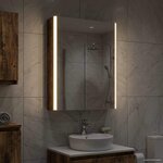 vidaXL Armoire Miroir de Salle de Bain Chêne fumé 43 x 11 5 x 60 5 cm