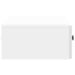 vidaXL Table d'appoint murale Blanc brillant 87 5 x 34 5 x 17 cm