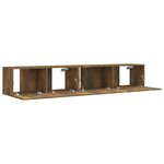 vidaXL Ensemble de meubles TV 2 Pièces Chêne fumé Bois d'ingénierie
