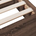 vidaXL Cadre de lit et tiroirs chêne marron 100x200 cm bois ingénierie