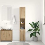 vidaXL Armoire de salle de bain chêne artisanal 30x30x183 5 cm