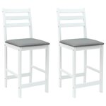 vidaXL Chaises de salle à manger 2 Pièces Blanc 40 x 47 5 x 99 5 cm