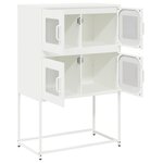 vidaXL Buffet haut blanc 68x39x107 cm acier