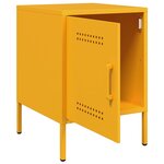 vidaXL Tables de chevet 2 Pièces jaune moutarde 36x39x50 5 cm acier