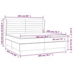 vidaXL Sommier à lattes de lit avec matelas Gris foncé 200x200cm Tissu