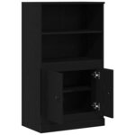 vidaXL Highboard Chêne noir 60 x 35.5 x 103.5 cm Bois d'ingénierie