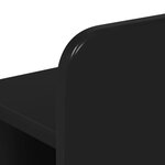 vidaXL Cabinet de Tête de Lit avec stockage Noir Bois d’ingénierie