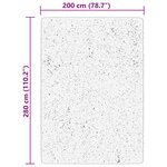 vidaXL Tapis HUARTE à poils courts doux et lavable noir 200x280 cm