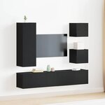 vidaXL Ensemble de meubles TV 6 Pièces Chêne noir 160 x 30 x 30.5 cm