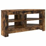 vidaXL MeubleTVd'Angle Chêne fumé 102 x 40 5 x 45 cm Bois d'ingénierie