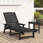 vidaXL Transat Noir HDPE