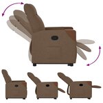 vidaXL Fauteuil inclinable Marron Tissu