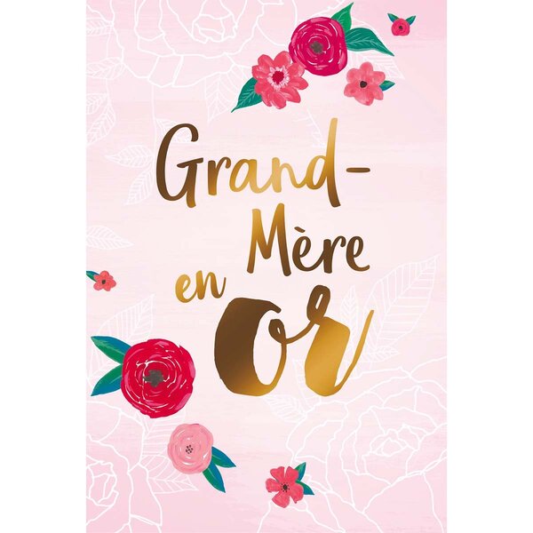Carte grand-mère en or - draeger paris
