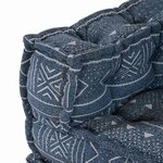 vidaXL Coussin 2 Pièces Bleu 70 x 70 x 54 cm Polyester