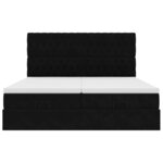 VidaXL Cadre de lit ottoman avec matelas noir 180x200cm velours