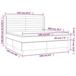 vidaXL Sommier à lattes de lit avec matelas Taupe 160x200 cm Tissu