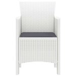 vidaXL Chaise de jardin 4 Pièces Blanc 53 x 49 x 85 cm PP