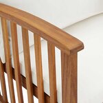 vidaXL Chaises de jardin avec coussins lot de 2 Bois d'acacia massif