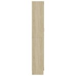 vidaXL Armoire vitrine Chêne sonoma 82 5x30 5x185 5 cm Bois ingénierie