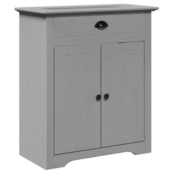 vidaXL Armoire de lavabo de salle de bain BODO gris 70x35x80 cm