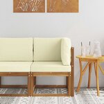 vidaXL Canapé d'angle extérieur Bois d'Acacia Massif