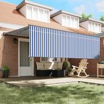 vidaXL Auvent Rétractable Bleu et Blanc 400 × 300 cm
