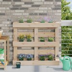 vidaXL Caisses à fleurs pour palettes Euro 24 pc Vert Polypropylène