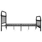 vidaXL Cadre de lit Noir Métal 120 x 200 cm