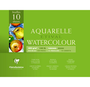 Bloc Etival collé 4 côtés 300g torchon 10F 30x40 CLAIREFONTAINE