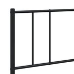 vidaXL Cadre de lit métal avec tête de lit/pied de lit noir 183x213 cm
