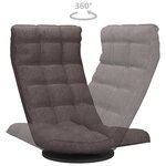 vidaXL Chaise de sol pivotante Taupe Tissu