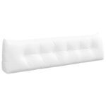 vidaXL Coussin de Dos Blanc 180 x 24 x 50 cm tissu