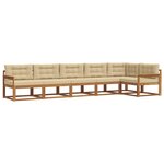 vidaXL Ensemble de canapés d'extérieur 6 pc Naturel et Beige