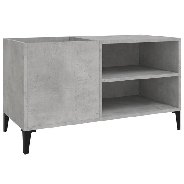 vidaXL Armoire à disques gris béton 84 5x38x48 cm bois d'ingénierie