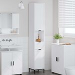 vidaXL Meuble de salle de bain haut Blanc 31.5 x 33 x 190 cm