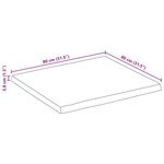 vidaXL Dessus de table 80x80x3 8 cm carré bois massif d'acacia