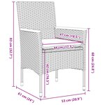 vidaXL Ensemble de salle à manger de jardin de 5 pièces avec coussins beige poly rattan