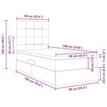 vidaXL Lit avec rangement et LED avec matelas Noir 90 x 190 cm Velours